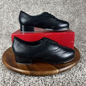 Capezio Roxy Tap Womens Size 12.5 M Professional Dance Shoes Black Leather 960